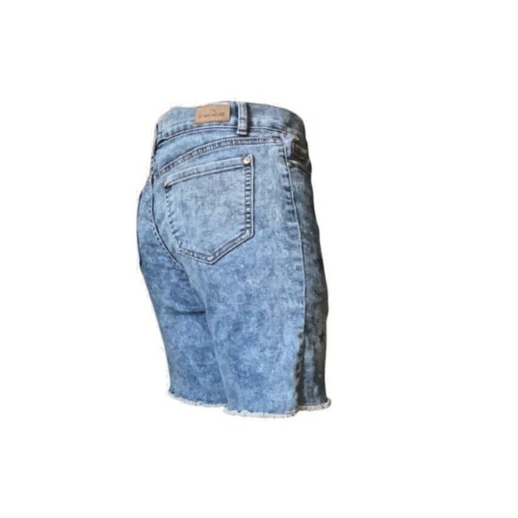 Jordache Shorts 12 Distressed Adjustable Stars Blue Denim (W26 L7) - Picture 5 of 13